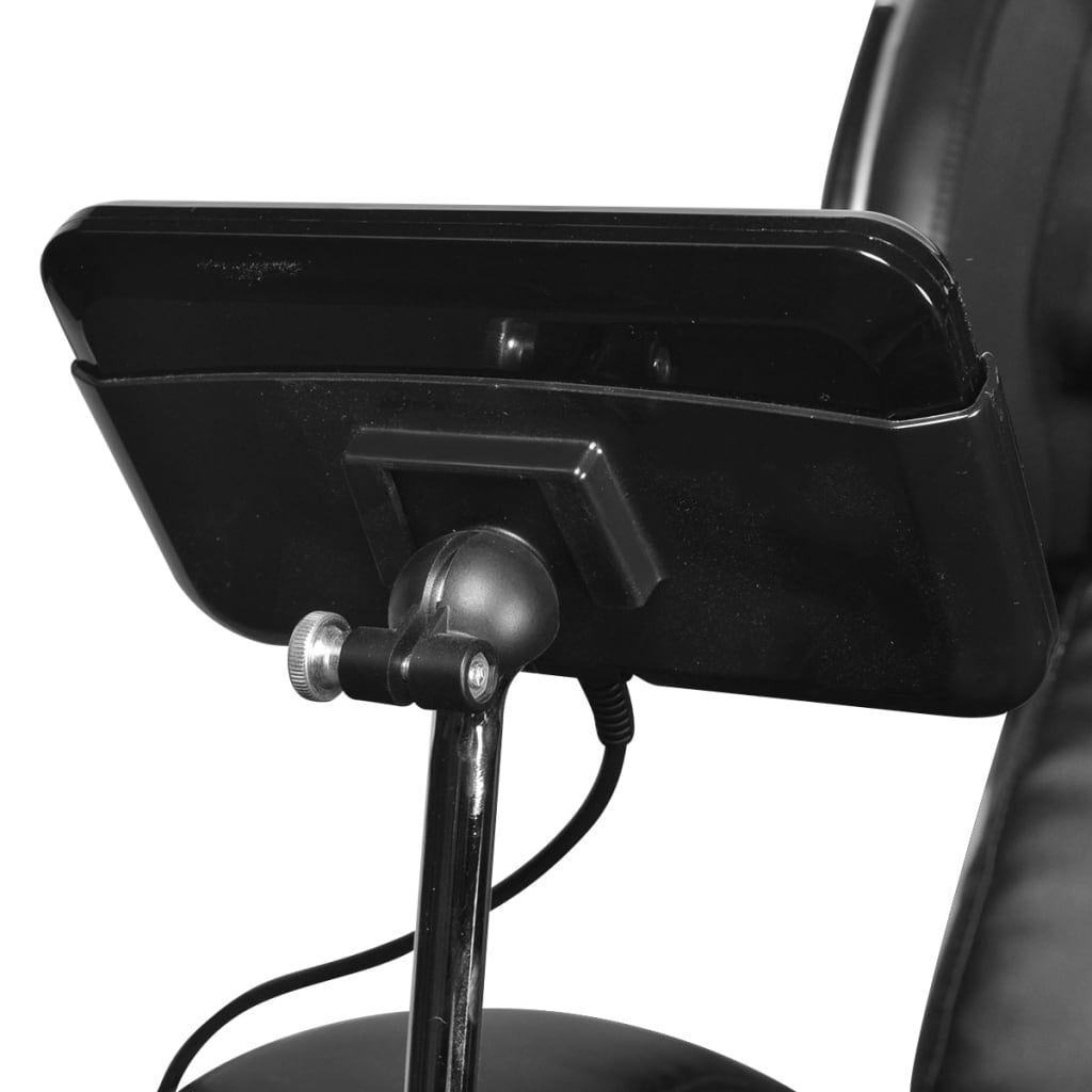Massage Chair with Super Screen Black Faux Leather