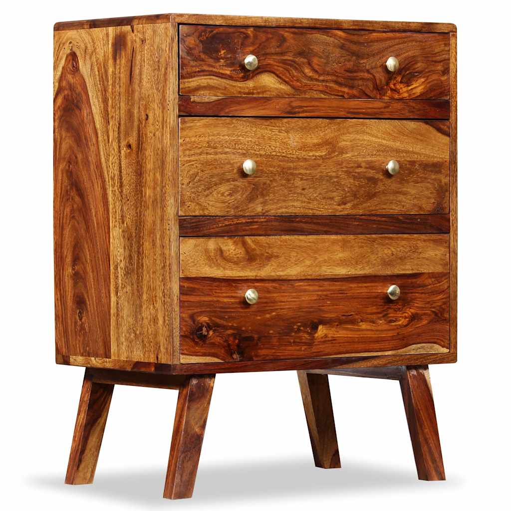 Side Cabinet Solid Acacia Wood 60x35x76 cm