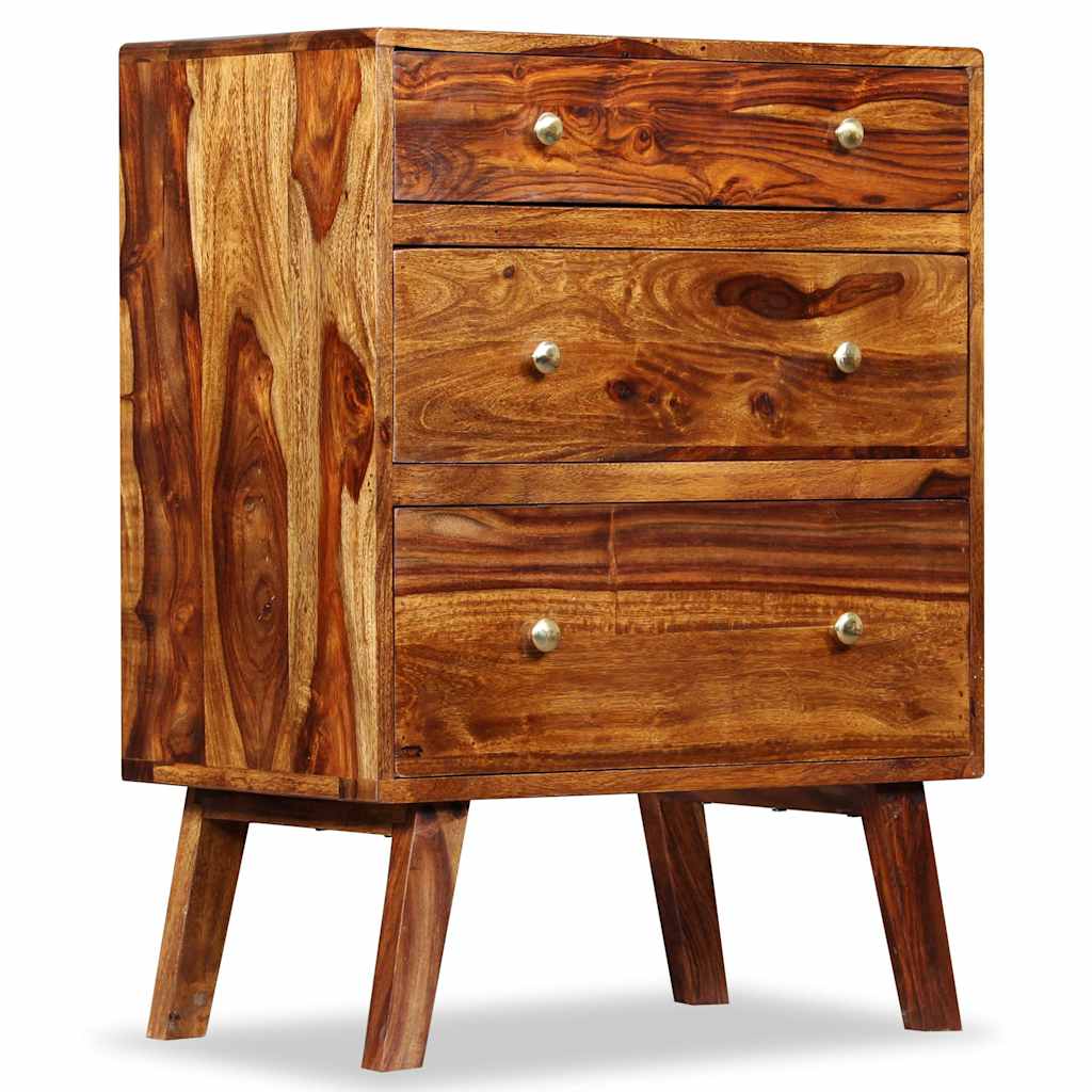 Side Cabinet Solid Acacia Wood 60x35x76 cm
