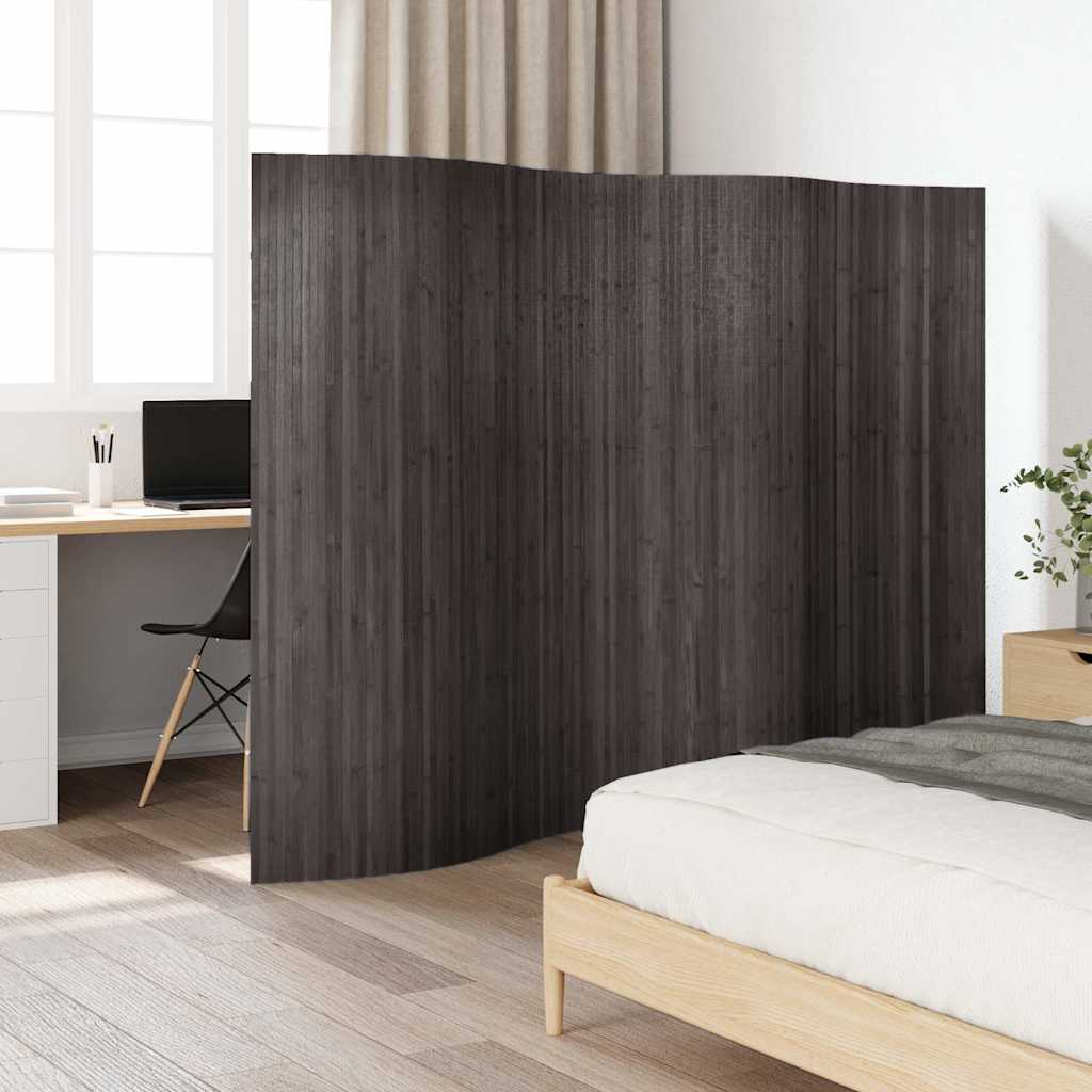 Room Divider Bamboo Grey Width 250 cm Height 165 cm