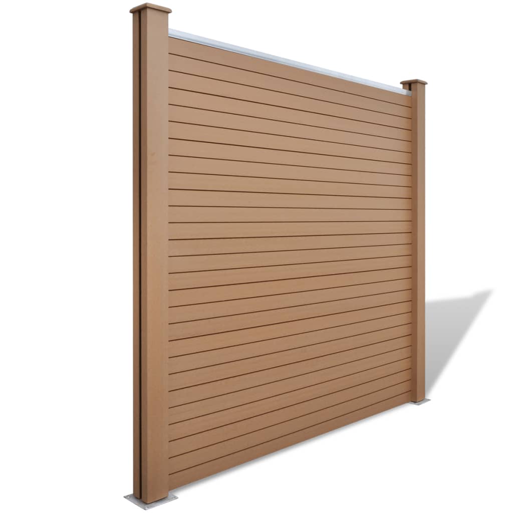 Garden Fence Panels 2 pcs WPC 361 cm Brown