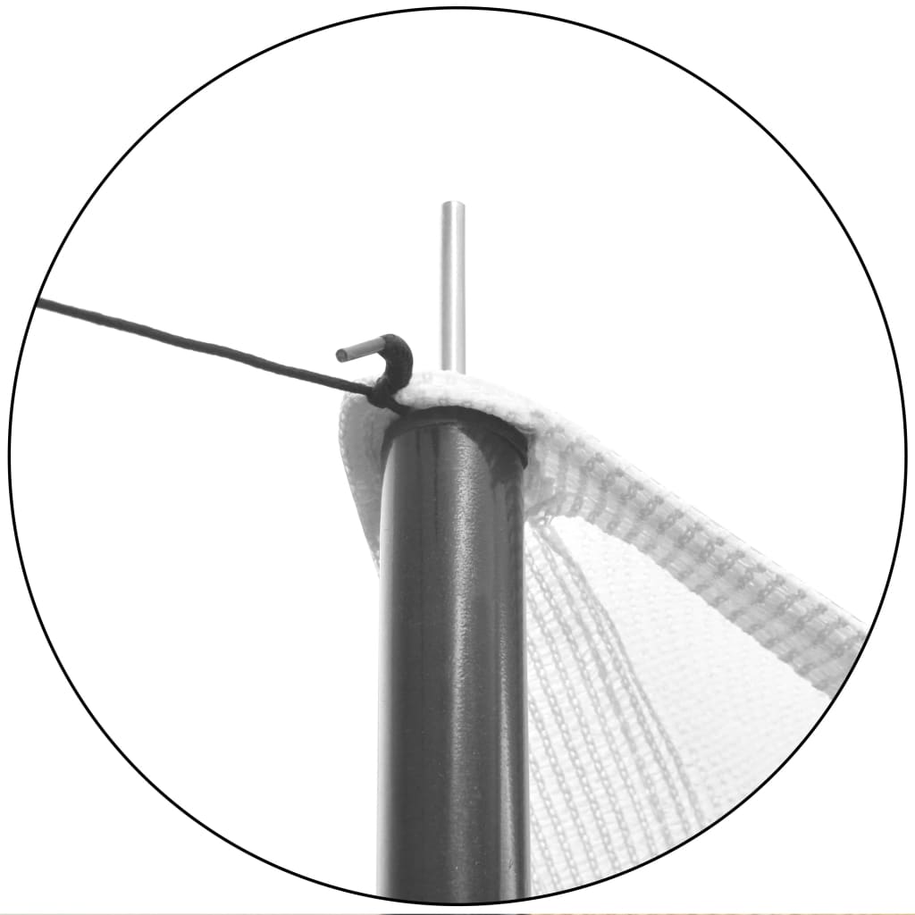 Sunshade Tarp with Poles HDPE Square 4x4 m White