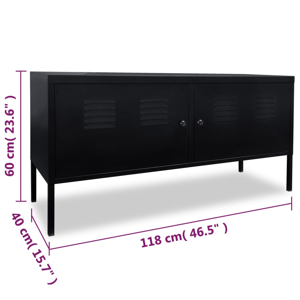TV Cabinet 118x40x60 cm Black