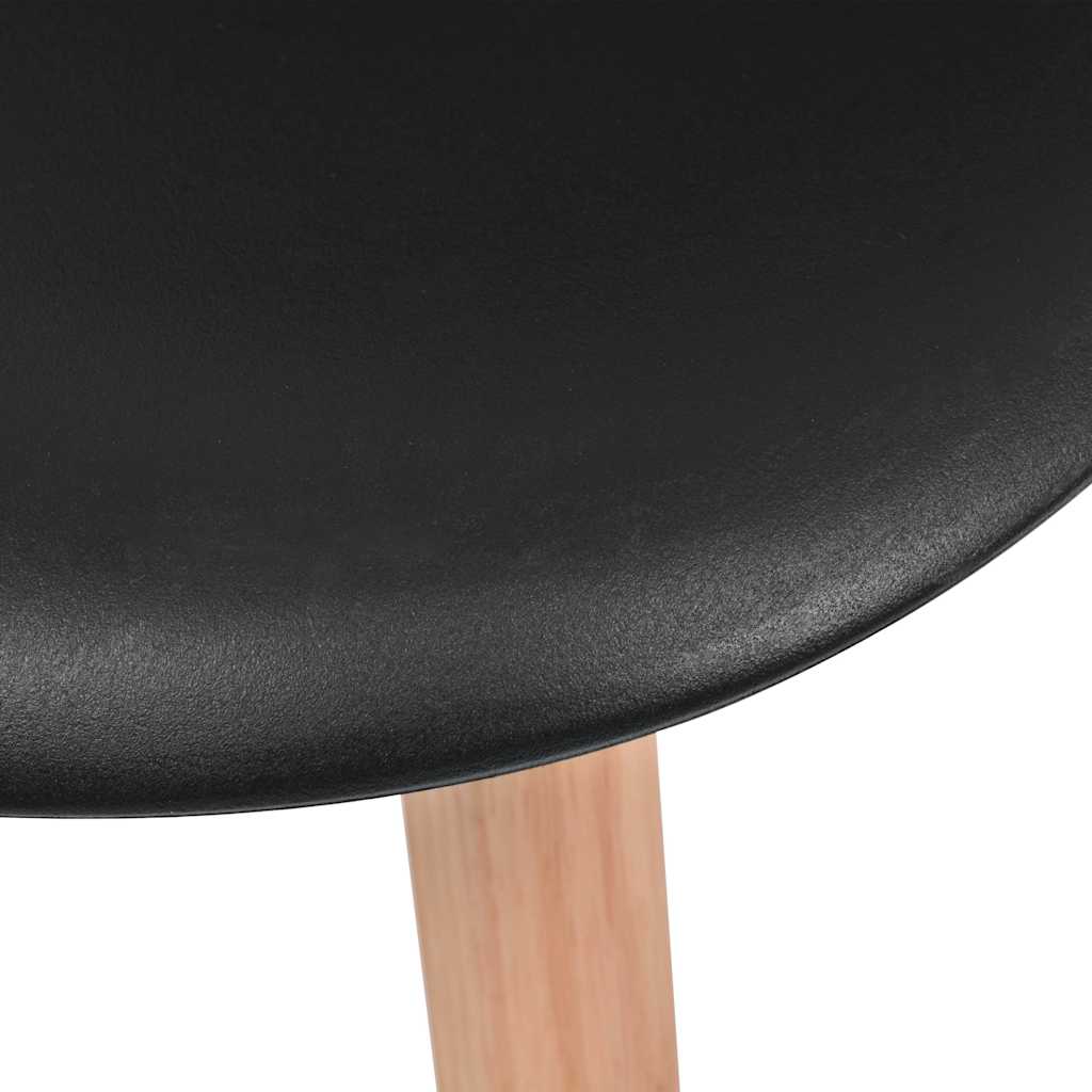 Dining Chairs 6 pcs Black Plastic