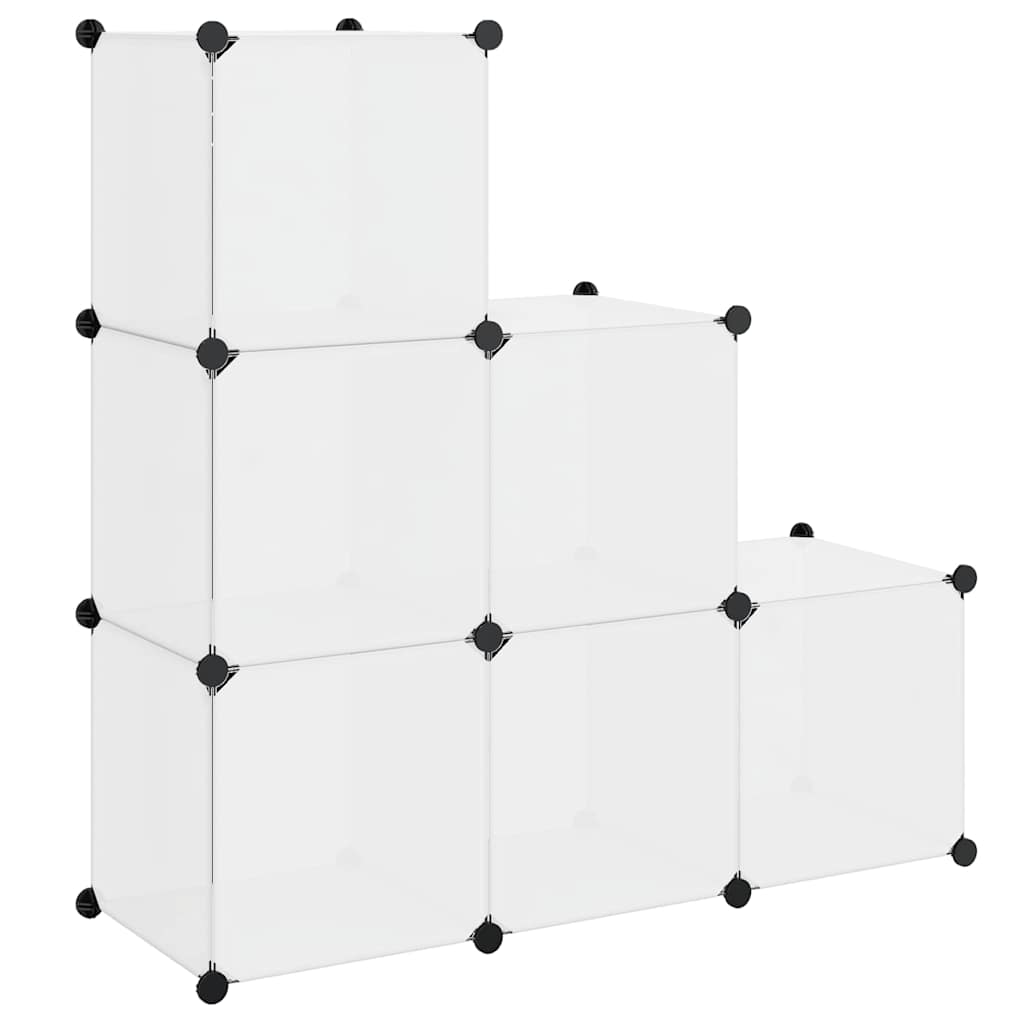 Storage Cube Organiser with 6 Compartments White