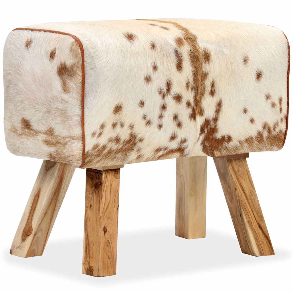 Stool Genuine Goat Leather 60x30x50 cm