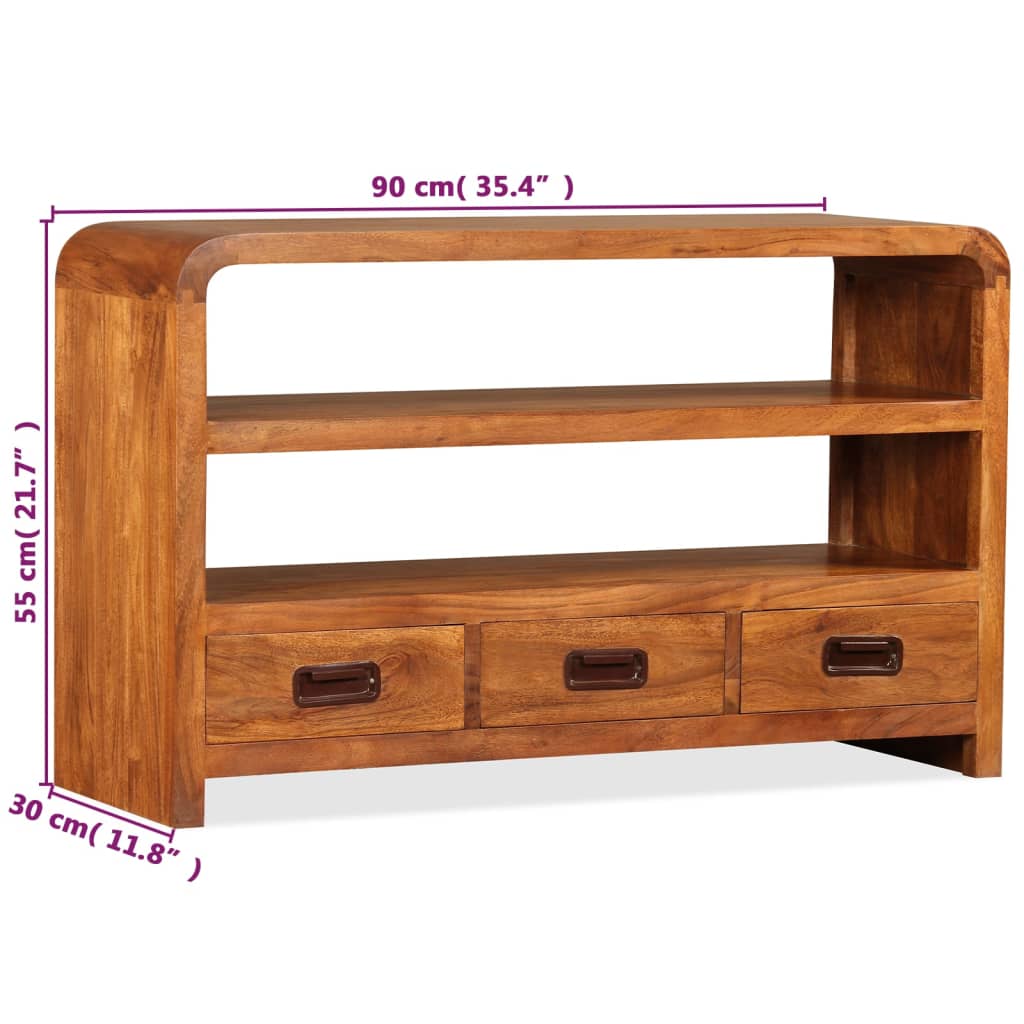 TV Cabinet Solid Wood Acacia