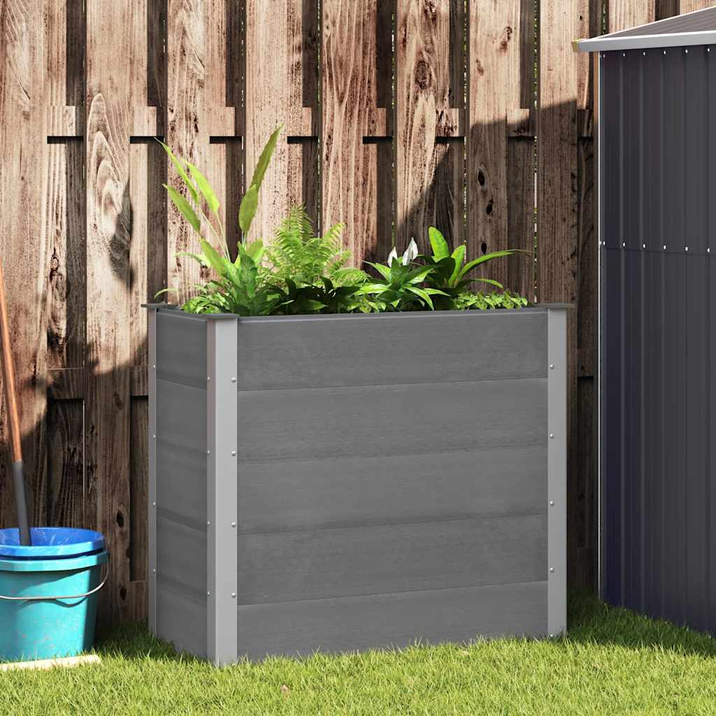 Garden Raised Bed WPC 100x50x91 cm Grey