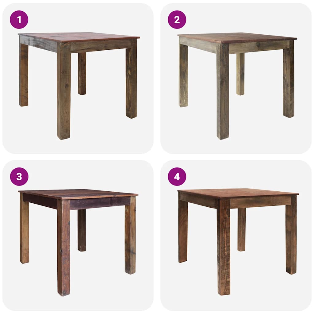 Dining Table Solid Reclaimed Wood 82x80x76 Cm