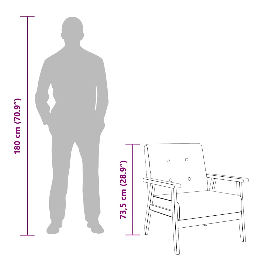 Armchair Dark Grey Fabric