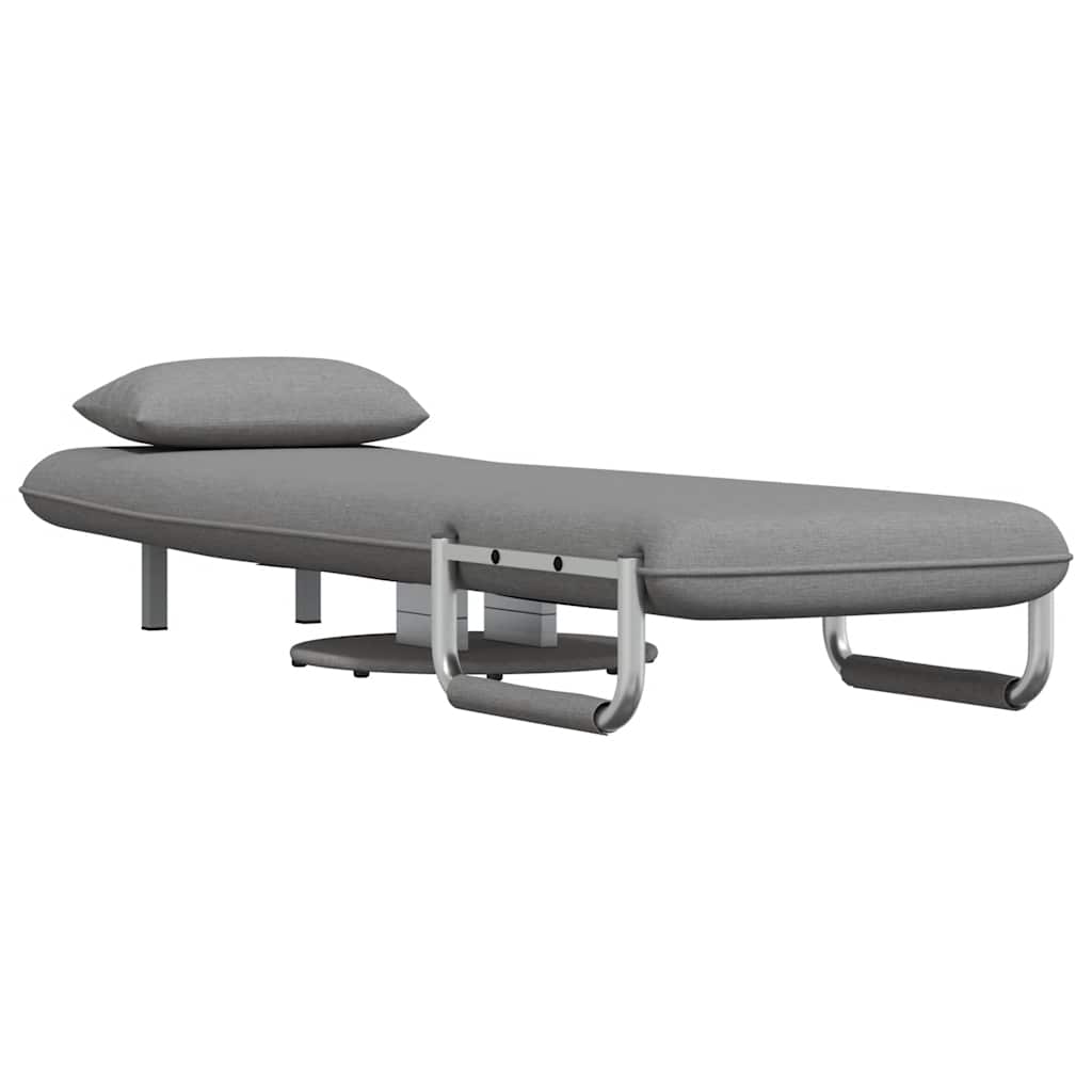 Swivel Chair and Sofa Bed Light Grey Fabric