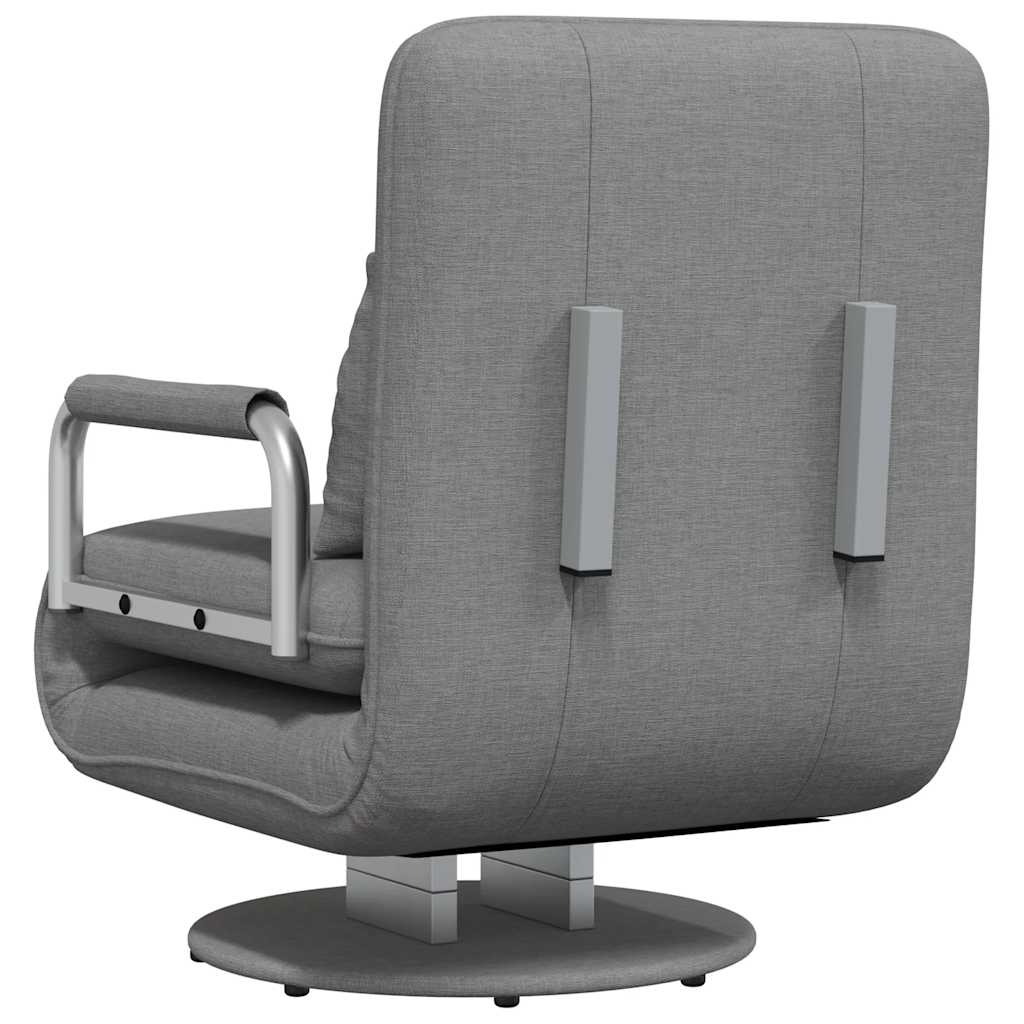 Swivel Chair and Sofa Bed Light Grey Fabric