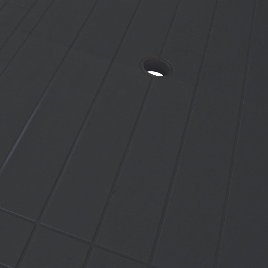 Garden Table Anthracite 126x76x72 cm Plastic