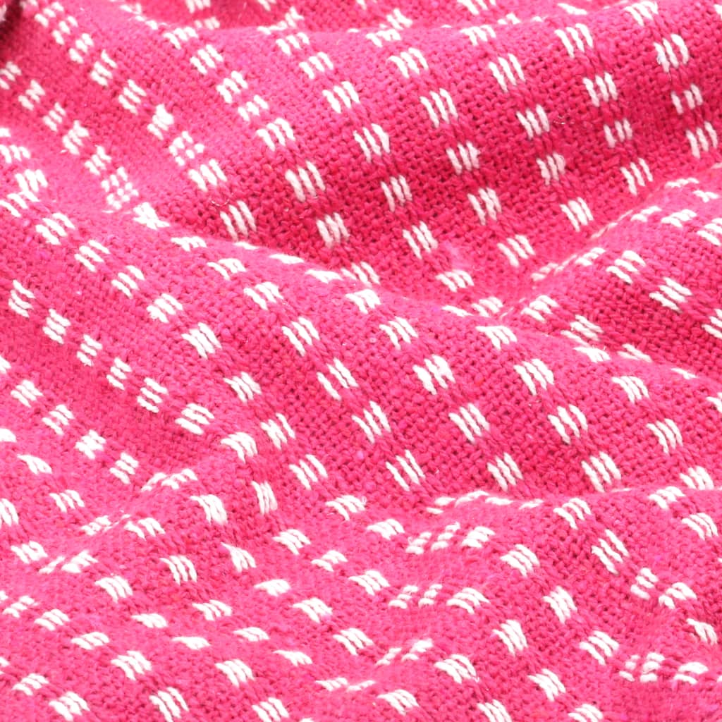 Throw Cotton Squares 125x150 cm Pink
