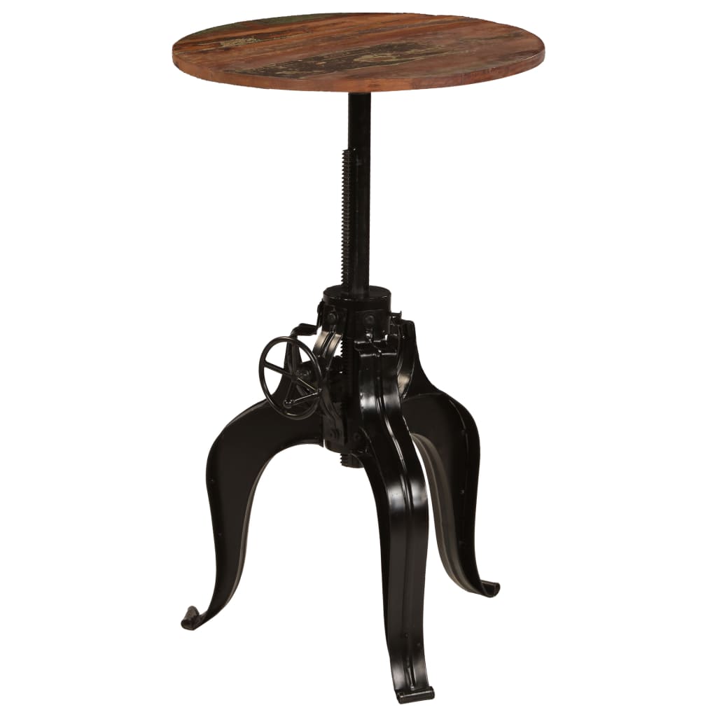 Bar Table Solid Reclaimed Wood 60x(76-110) cm