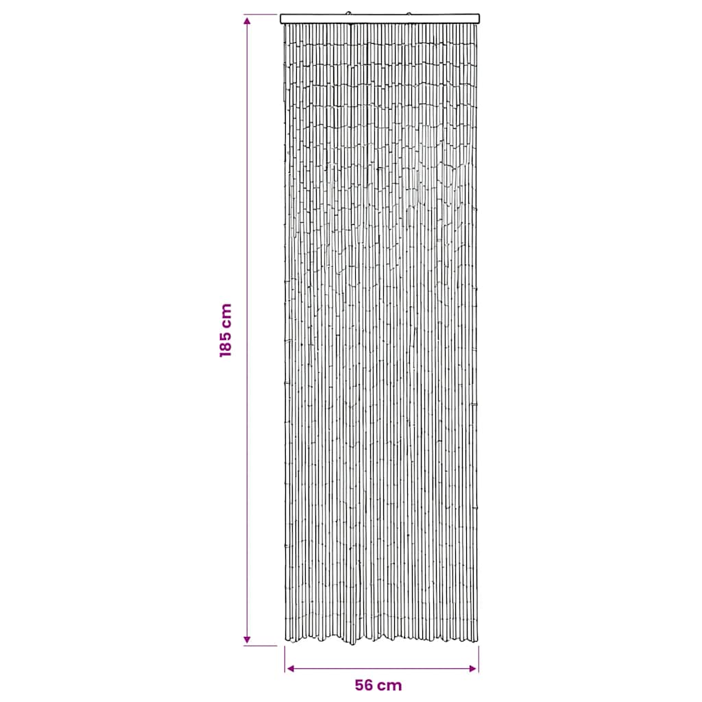 Insect Door Curtain for Campervan Bamboo 56x185 cm