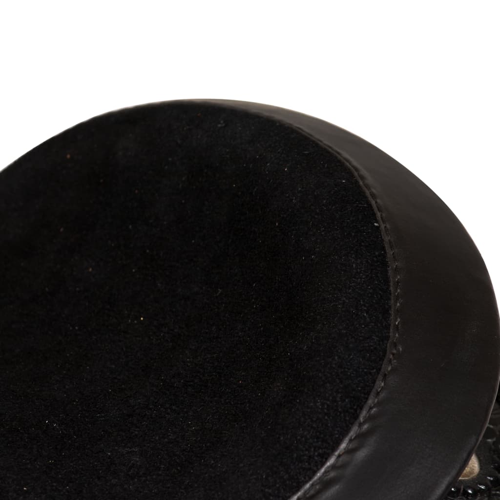 Western Saddle, Headstall&Breast Collar Real Leather 13" Black