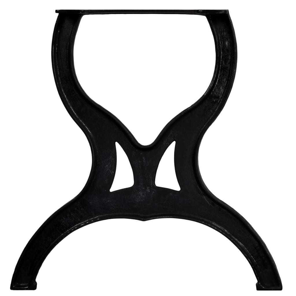 Dining Table Legs 2 pcs X-Frame Cast Iron