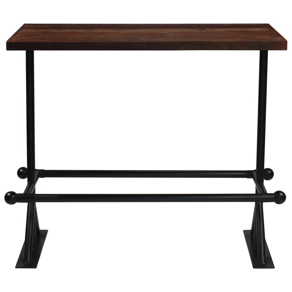 Bar Table Solid Reclaimed Wood Dark Brown 120x60x107 Cm