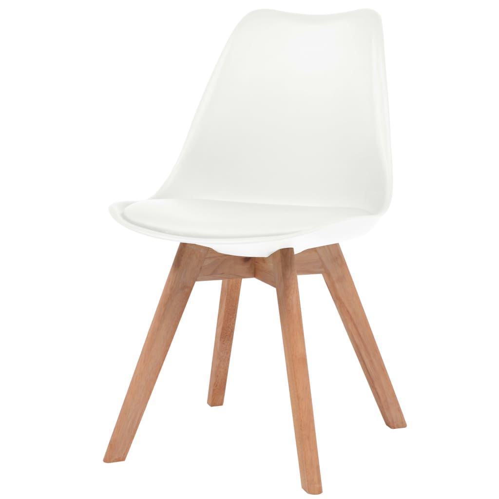 Dining Chairs 6 pcs White Plastic