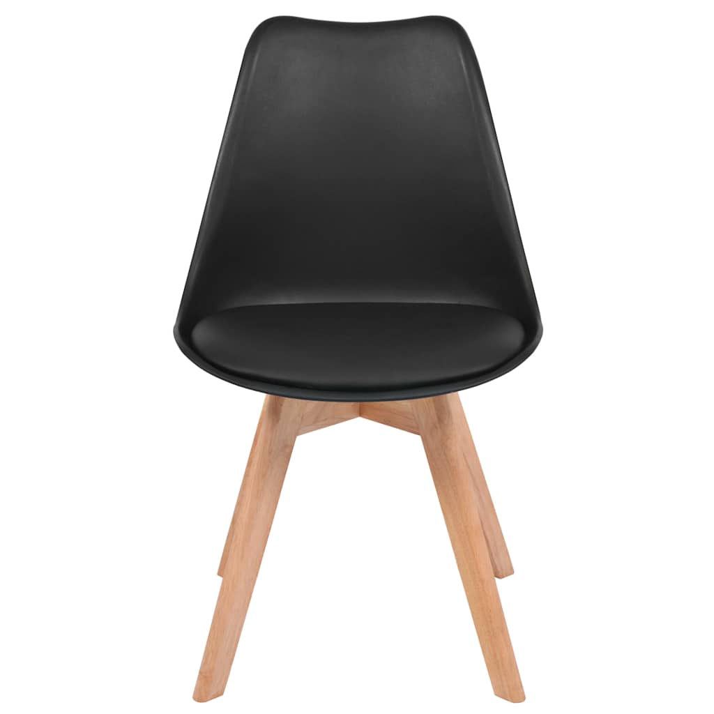 Dining Chairs 6 pcs Black Plastic