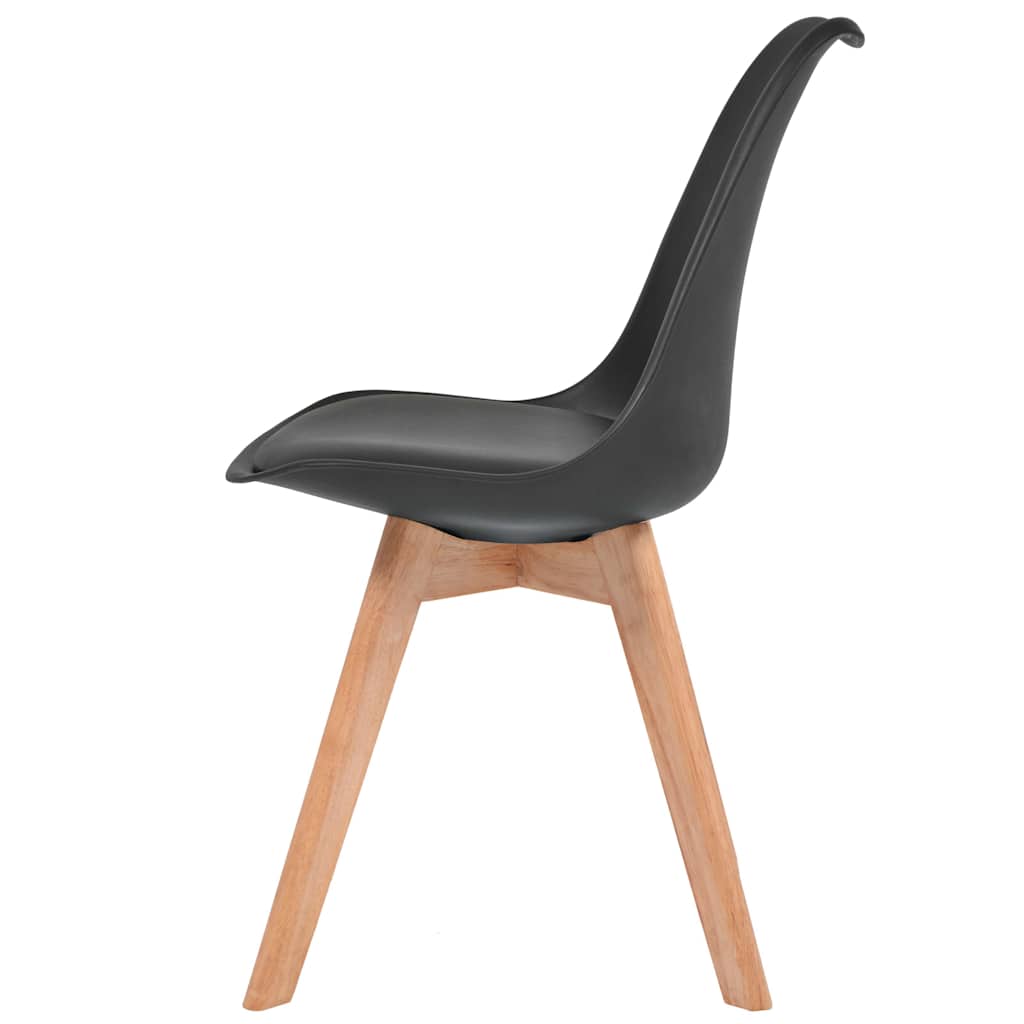Dining Chairs 6 pcs Black Plastic