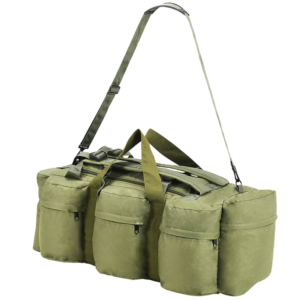 3-in-1 Army-Style Duffel Bag 45 L Olive Green