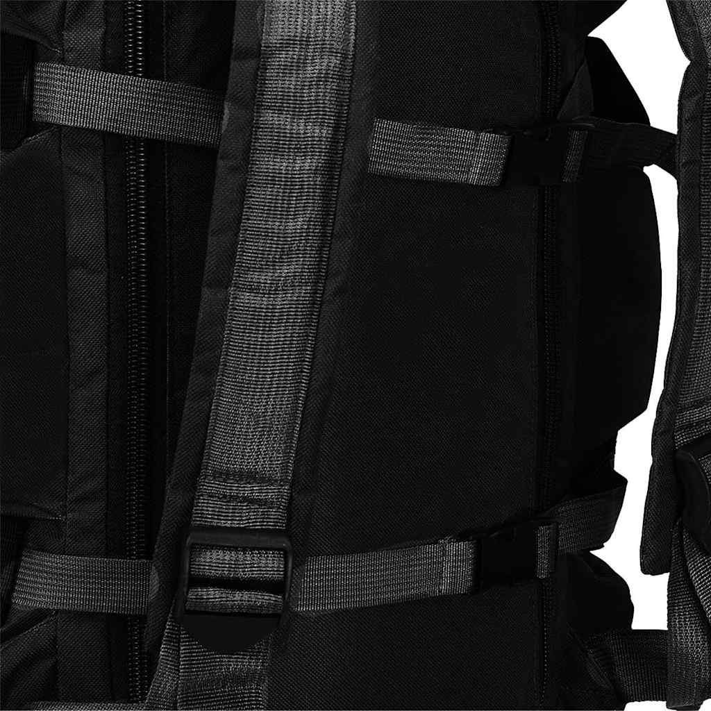 3-in-1 Army-Style Duffel Bag 45 L Black