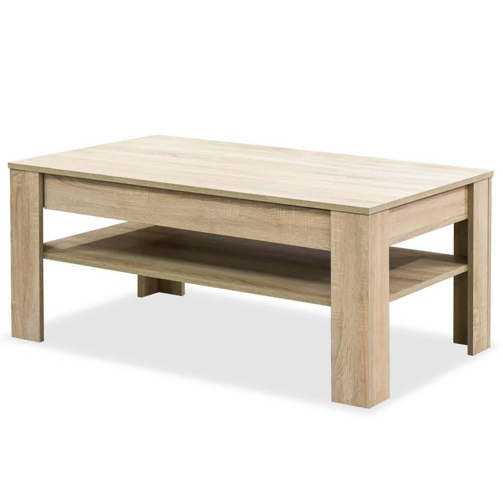 Coffee Table Chipboard 110x65x48 Cm Oak