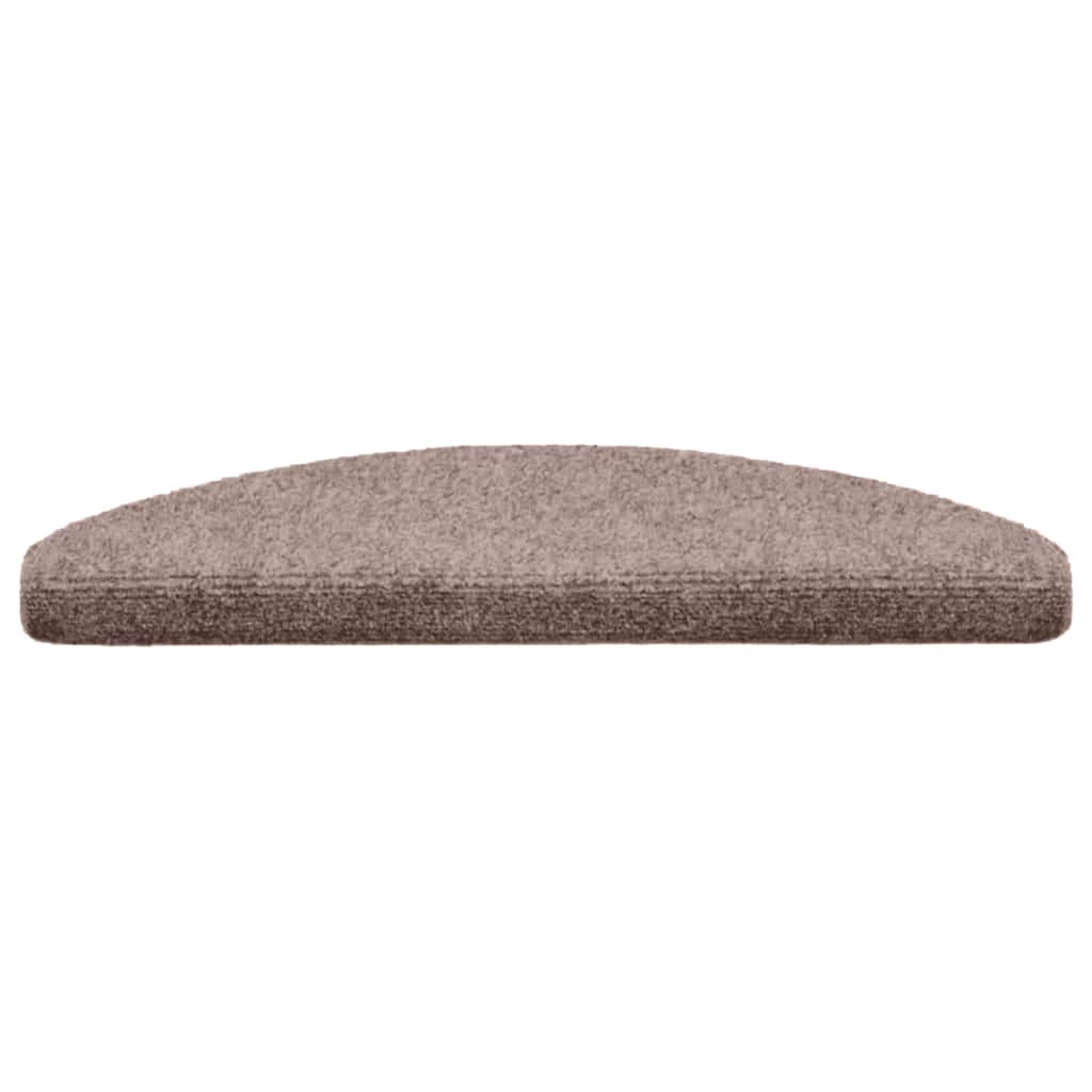 Stair Mats Self-adhesive 15 pcs 65x21x4 cm Light Brown Half Round Large
