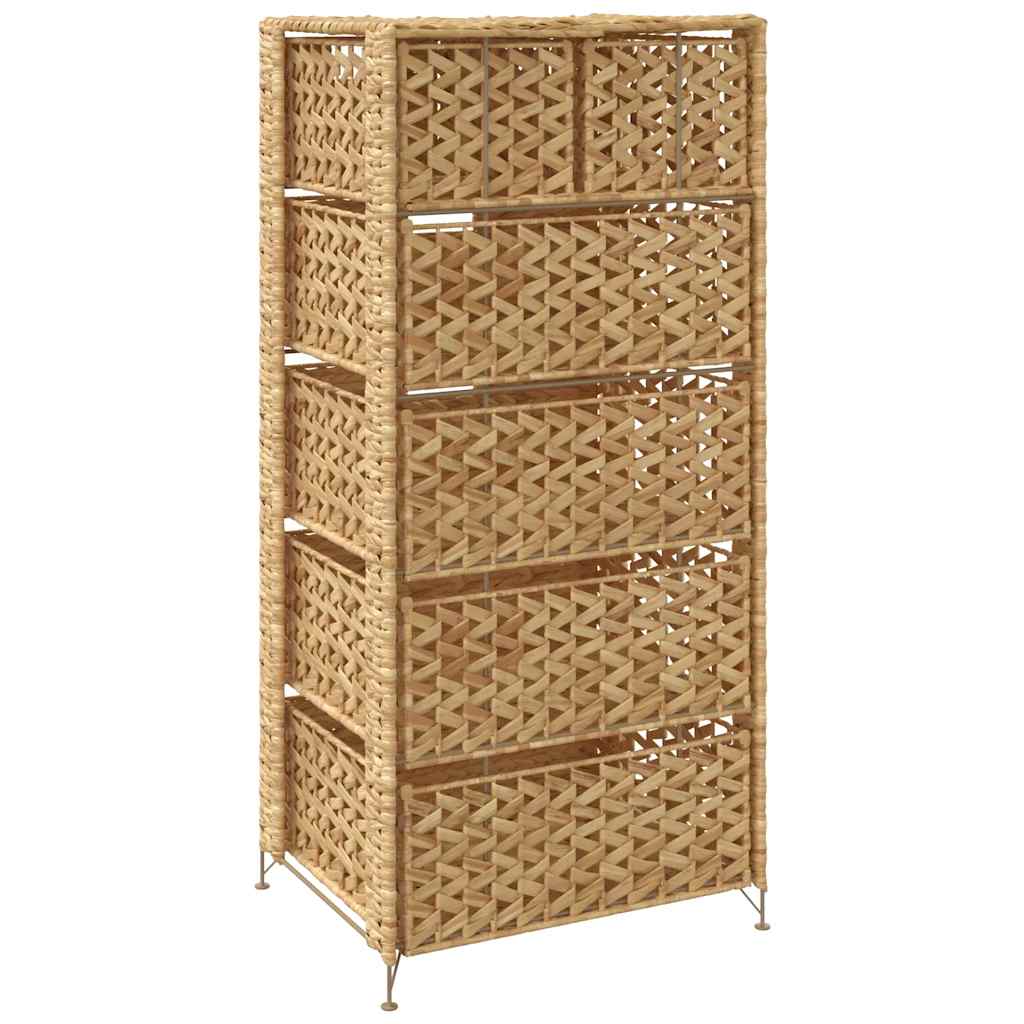 Storage Unit with 6 Baskets 47x37x100 cm Water Hyacinth