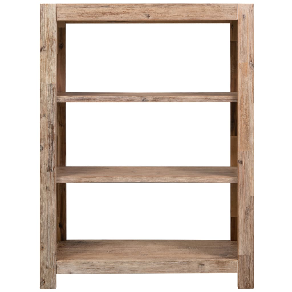3-Tier Bookcase 80x30x110 cm Solid Acacia Wood