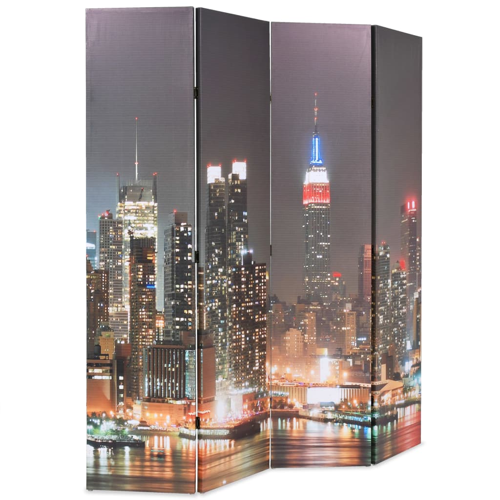 Folding Room Divider 160x180 cm New York by Night