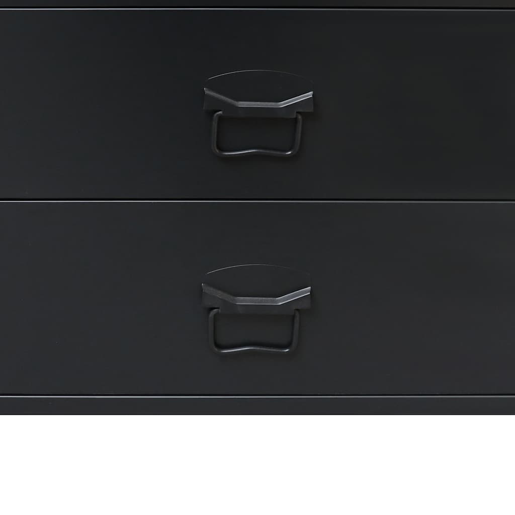 Chest of Drawers Metal Industrial Style 78x40x93 cm Black