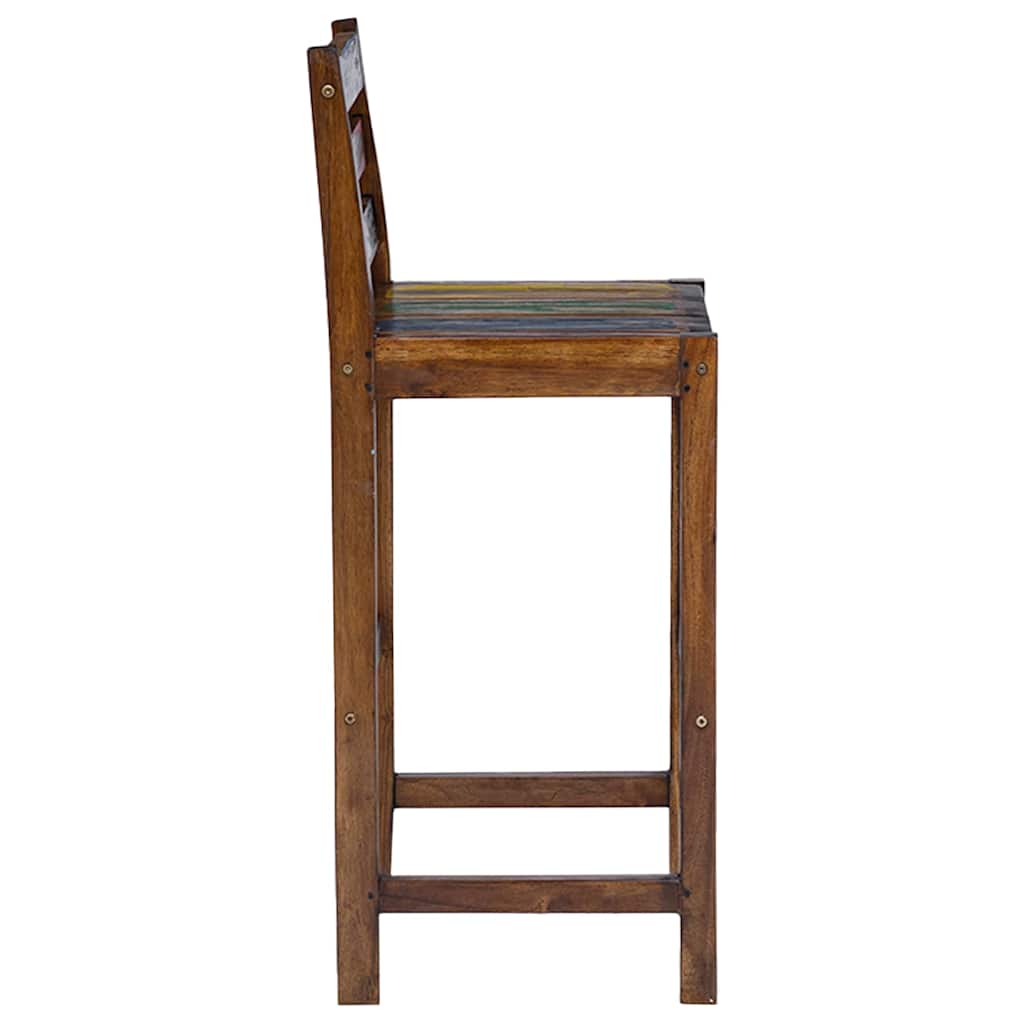 Bar Stools 2 pcs Solid Reclaimed Wood