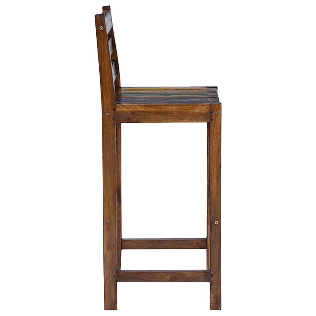 Bar Stools 2 pcs Solid Reclaimed Wood