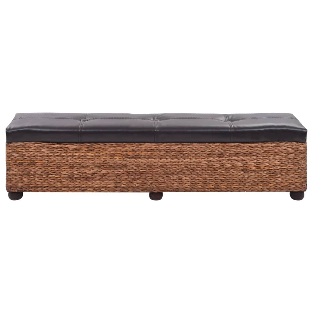 Bench Seagrass 140x29x36 Cm Brown