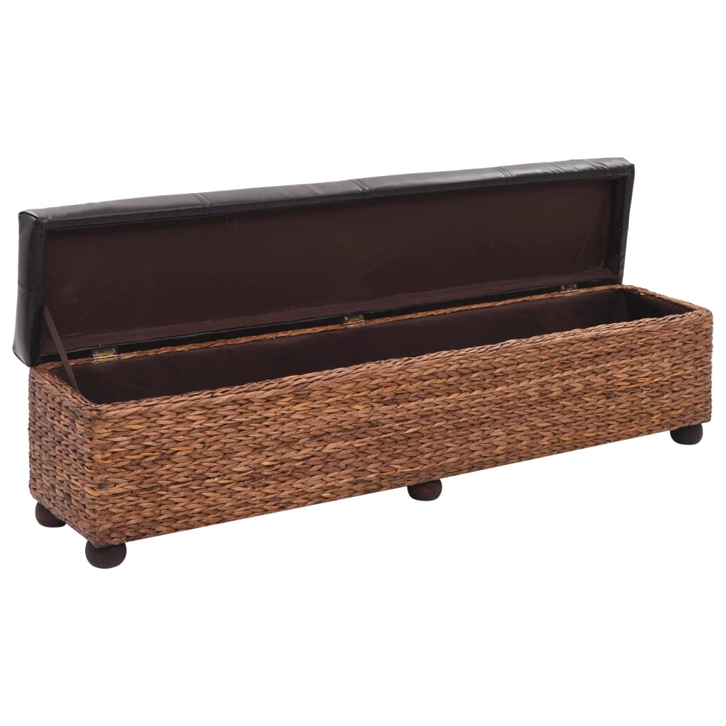 Bench Seagrass 140x29x36 Cm Brown