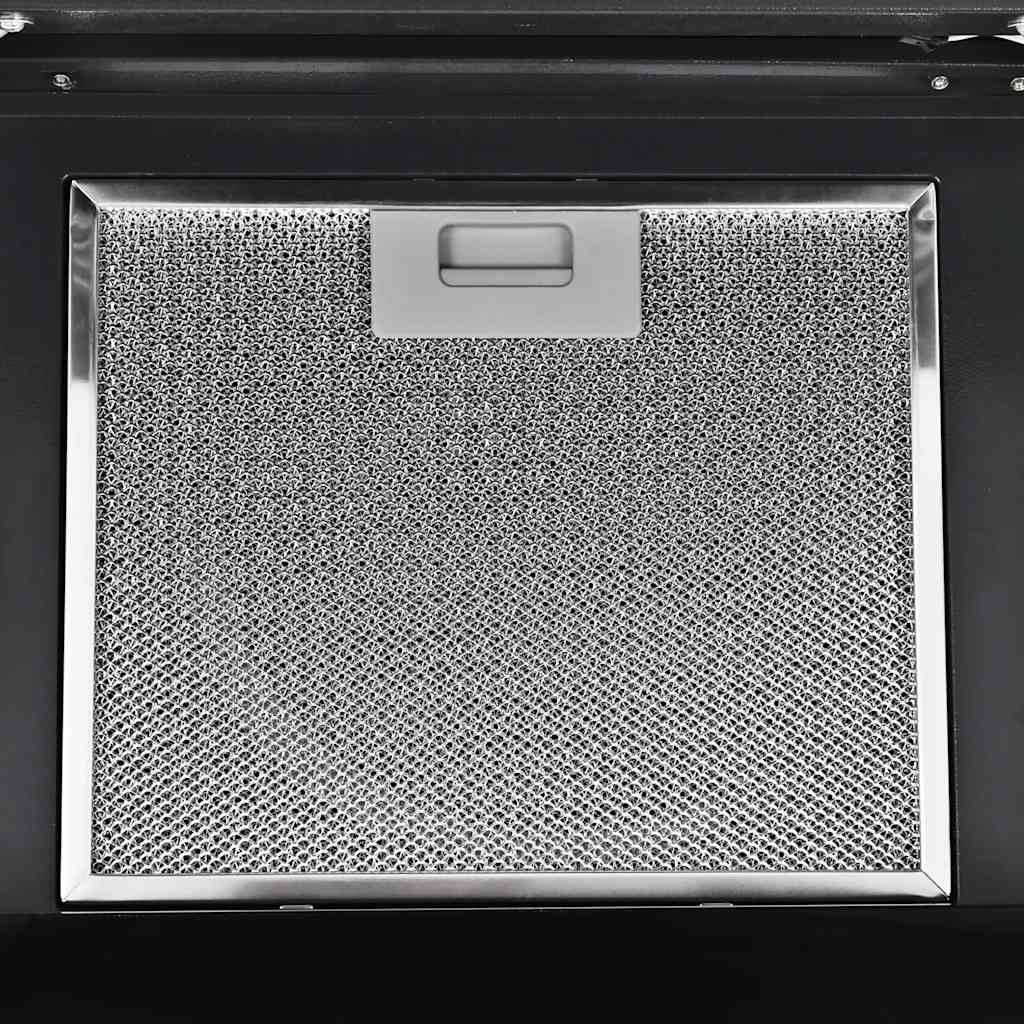 Wall Mounted Range Hood Stainless Steel 756 m³/h 90 cm Black