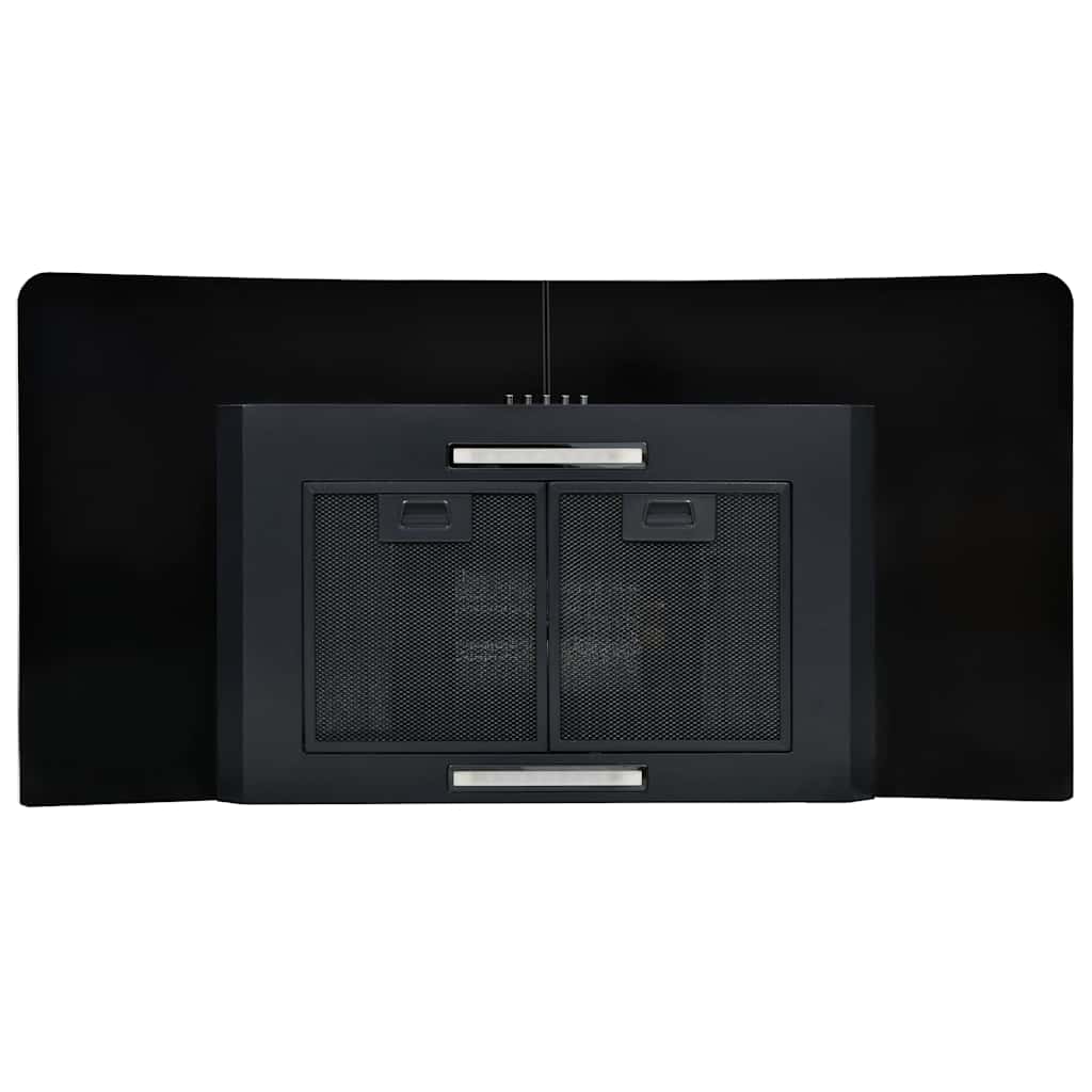 Wall Mounted Range Hood Stainless Steel 756 m³/h 90 cm Black