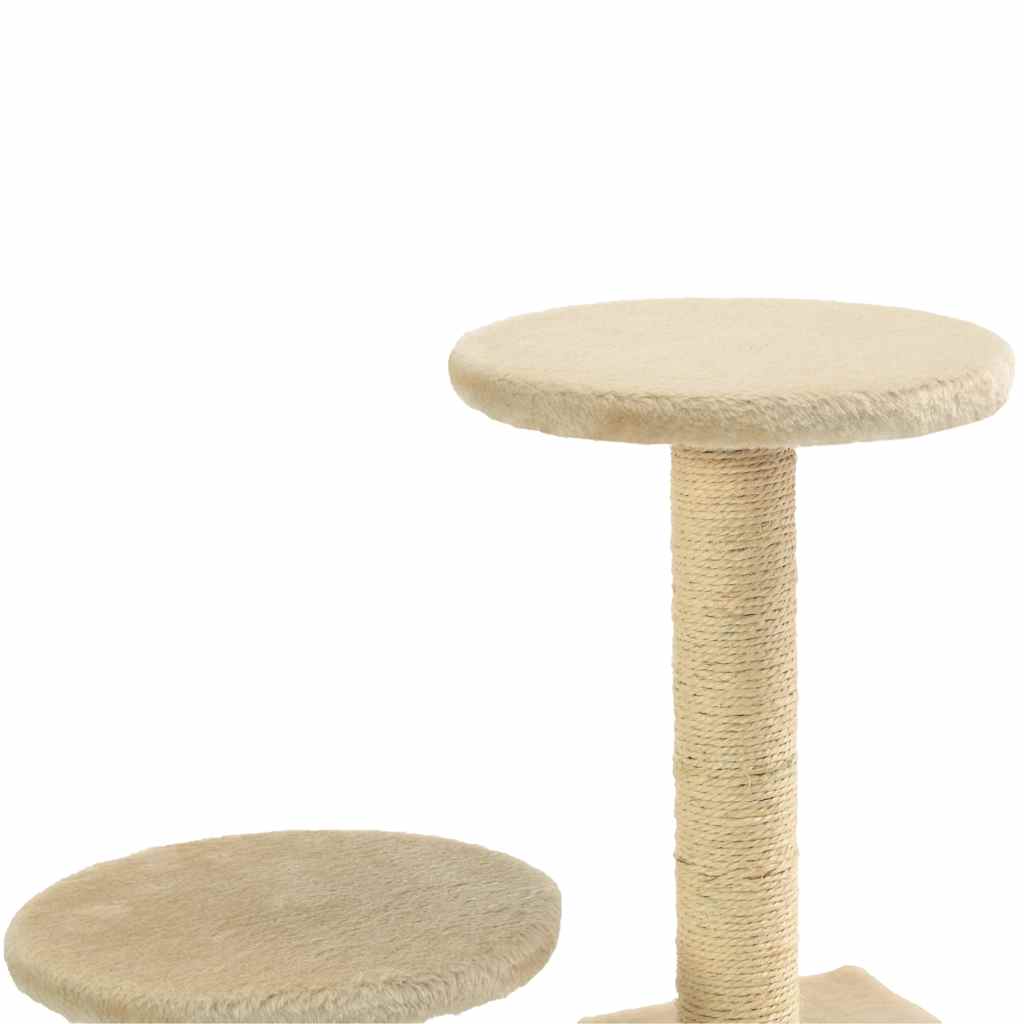 Cat Tree with Sisal Scratching Posts 60 cm Beige