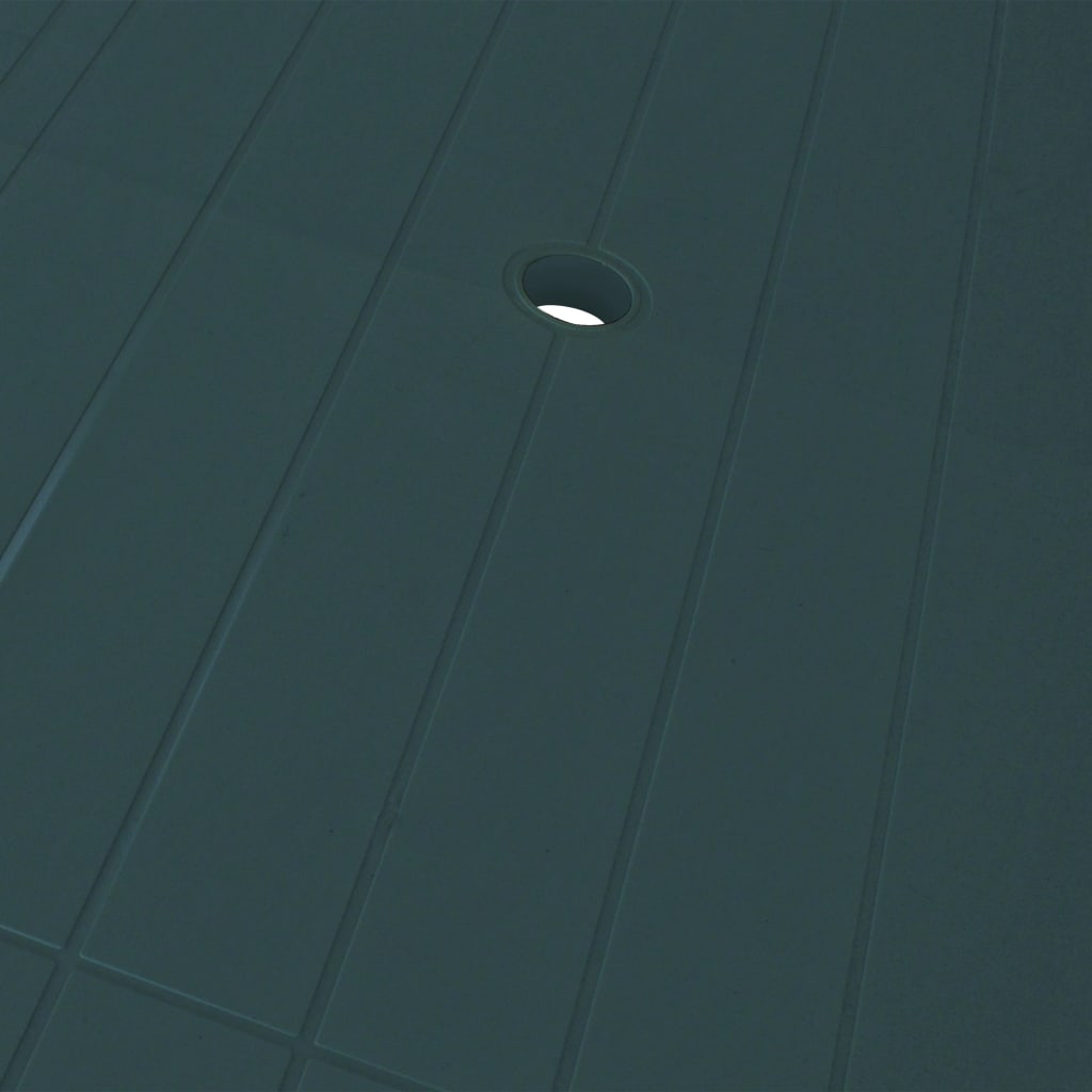 5 Piece Outdoor Dining Set Plastic Green