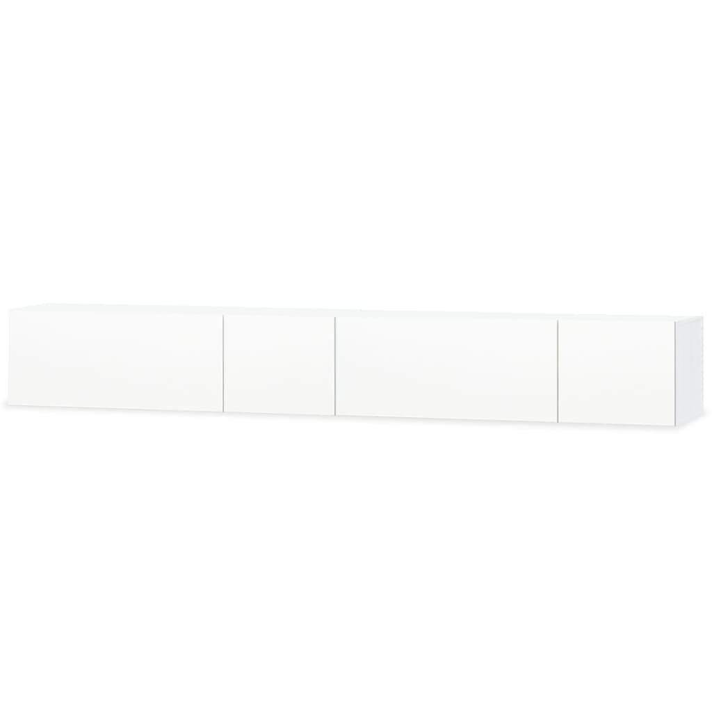 2 Piece TV Cabinet Set Engineered Wood 120x40x34 cm High Gloss White