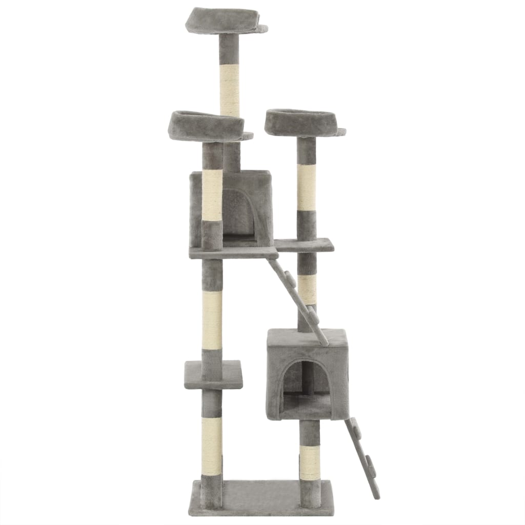 Cat Tree with Sisal Scratching Posts 170 cm Grey