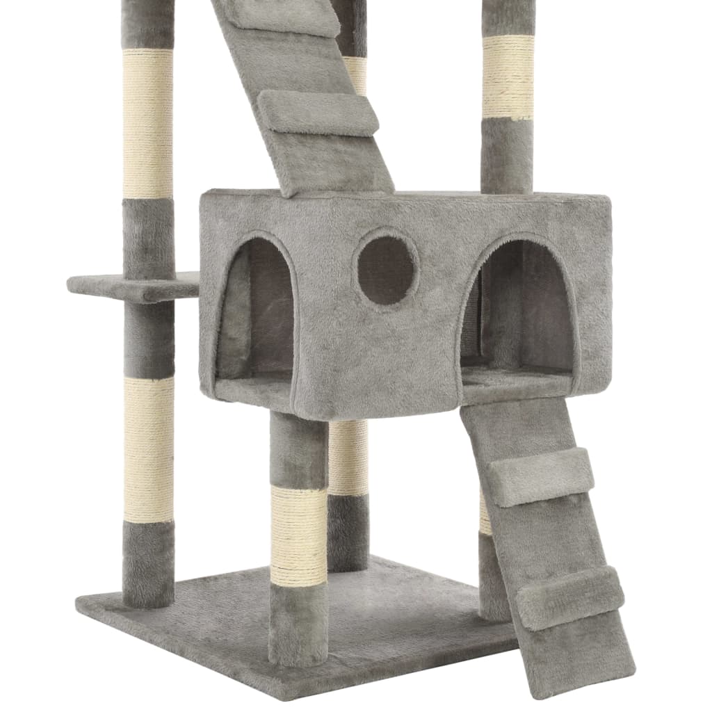 Cat Tree with Sisal Scratching Posts 170 cm Grey
