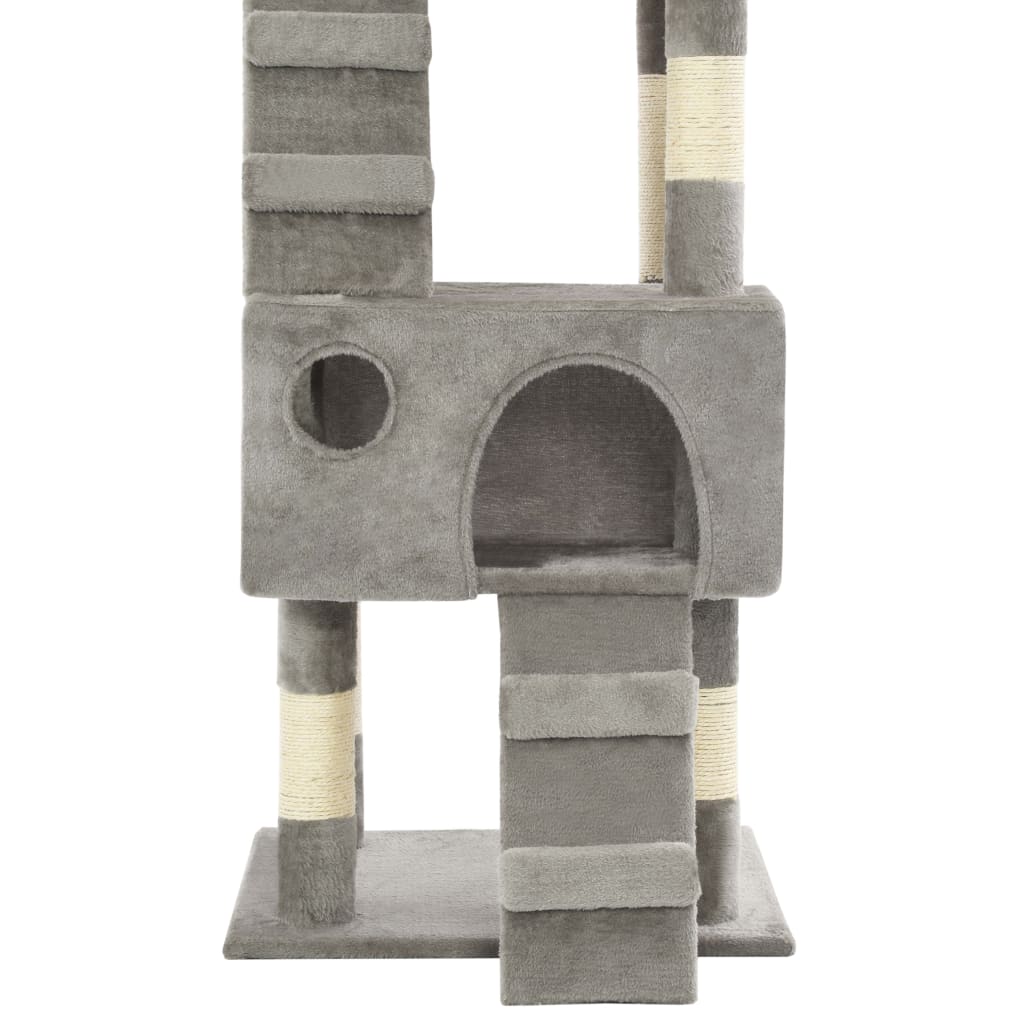Cat Tree with Sisal Scratching Posts 170 cm Grey