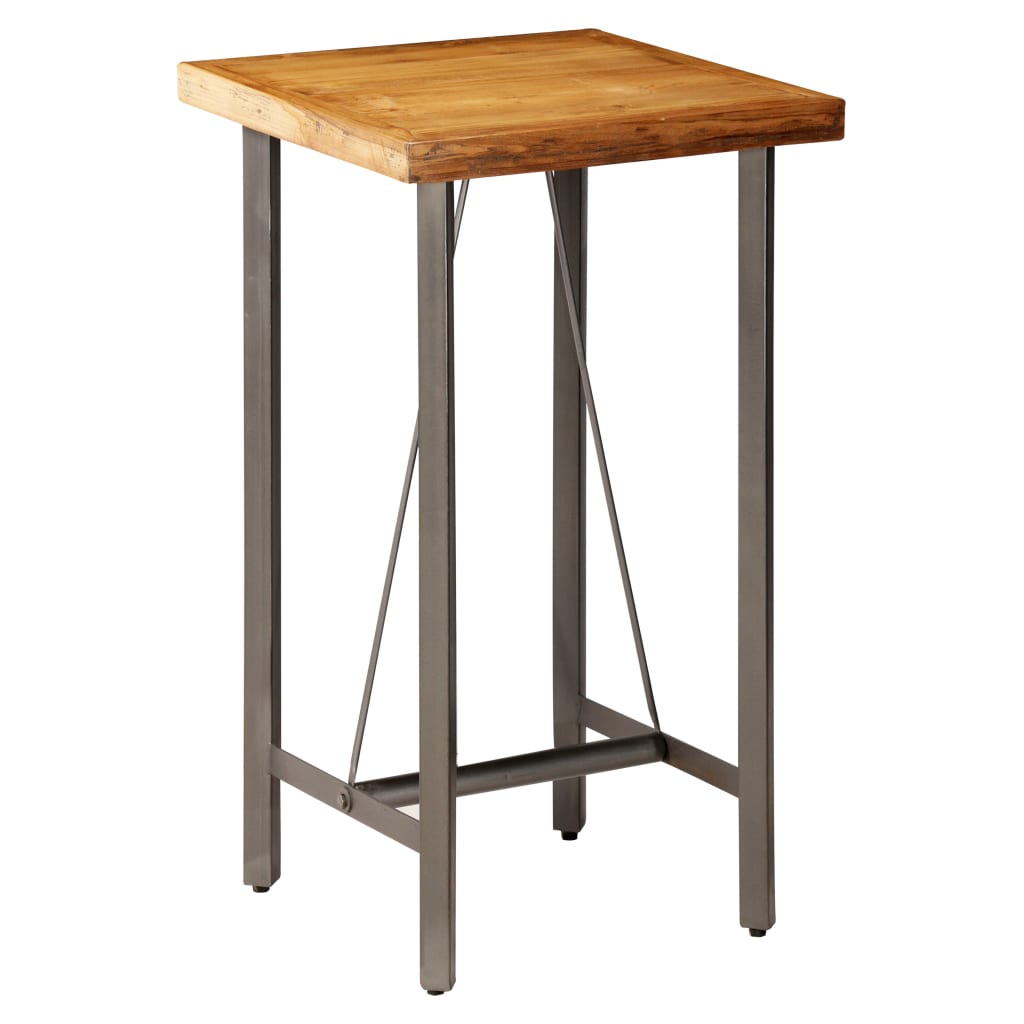 Bar Table Solid Reclaimed Teak 60x60x107 Cm