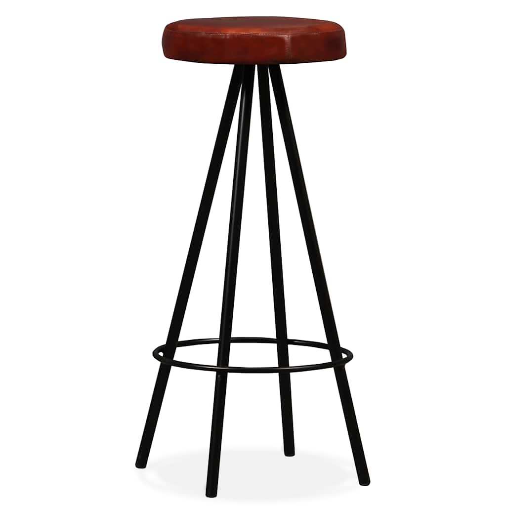 Bar Set 5 Pieces Solid Wood Acacia and Genuine Leather