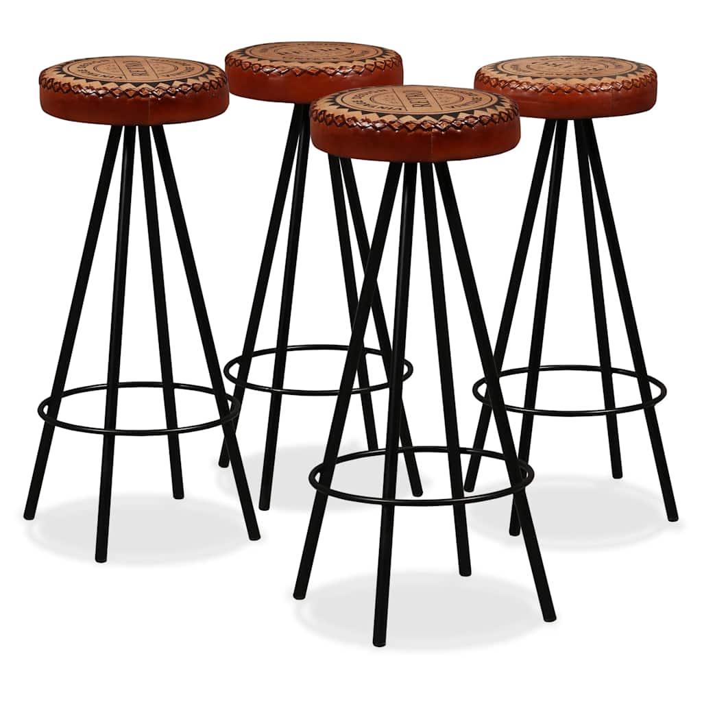 Bar Set 5 Pieces Solid Wood Acacia. Genuine Leather & Canvas