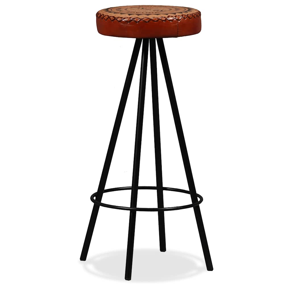 Bar Set 5 Pieces Solid Wood Acacia. Genuine Leather & Canvas